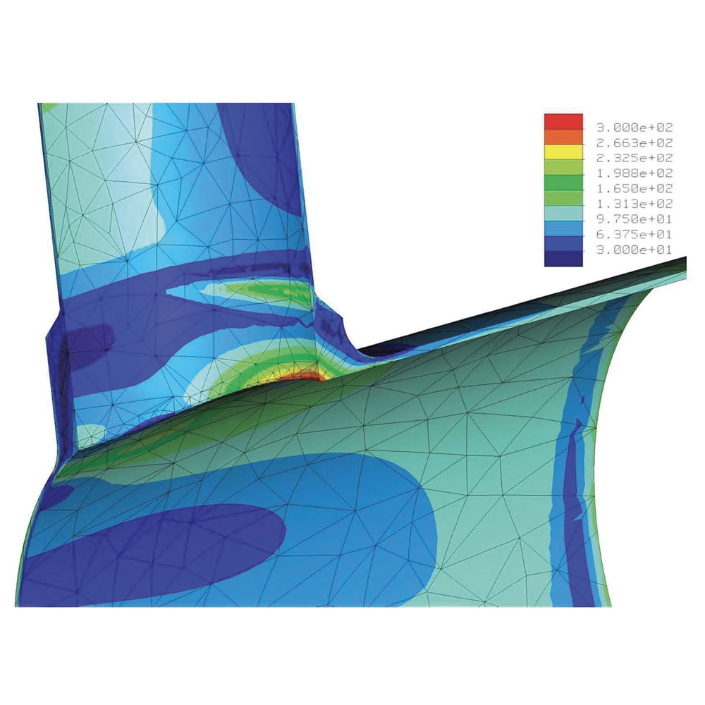 FEA on VESSEL OUTLET High resolution
